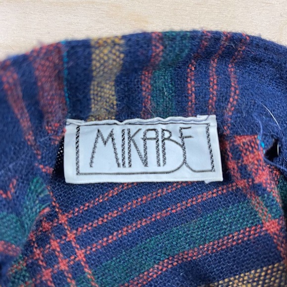 Vintage 1970s Wool Plaid A-Line Midi Skirt - Picture 5 of 7